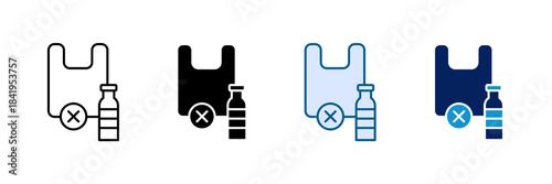 Plastic-Free Icon Set Multiple Style Collection