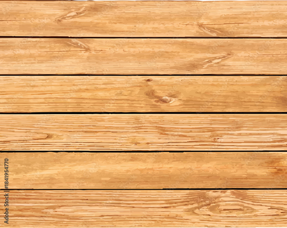 Fototapeta premium Bright brown grunge wooden texture vector background with distressed rustic timber planks, rough surface design for flooring, furniture, vintage, retro themes