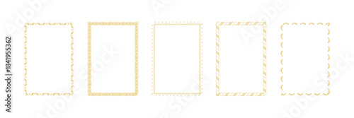 Hand drawn frames with wavy lines bows and ribbons minimalist simple line art vintage whimsical decorative borders for wedding invitations birthday cards prints