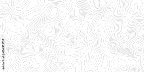 Minimal white hiking diagram landscape vector topo paper lines Topographic. contour lines grid map seamless pattern. Geographic mountain relief. Contour maps. Topo contour map design.