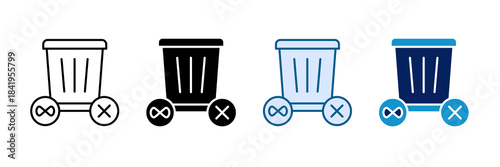 Zero Waste Icon Set Multiple Style Collection