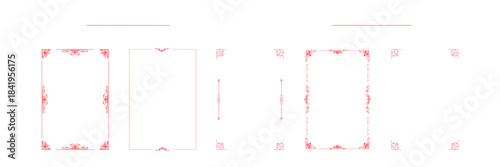 Artistic collection of decorative vintage frames and borders with ornate flourishes designed for invitations greeting cards posters and classical graphic design