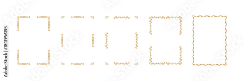 Decorative set of festive vintage frames vector illustration with ornate elements designed for holiday cards Christmas invitations greeting templates and seasonal celebrations