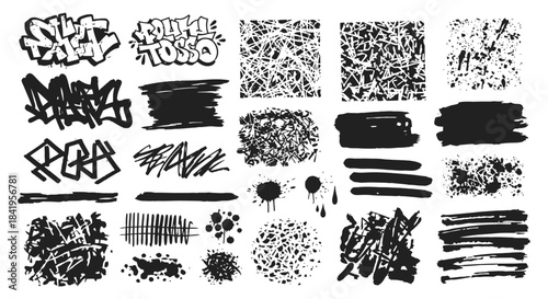 Dirty Texture Grunge Collection Spray Graffiti Brushstroke