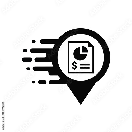 Black Magnifying Glass Highlighting Dollar Sign in Document financial analysis audit