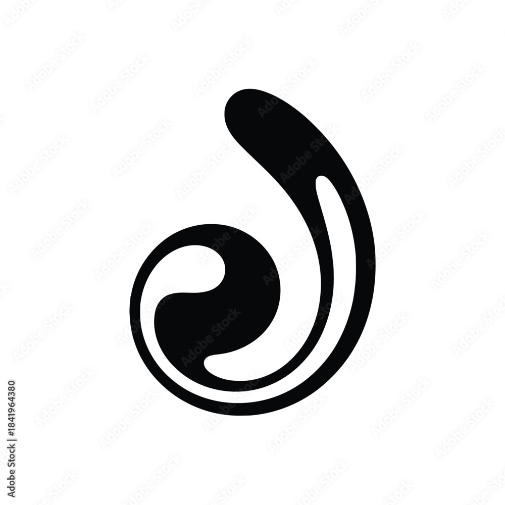 Obraz premium Black and White Minimalist Number Twenty Five Abstract number 25 numeral