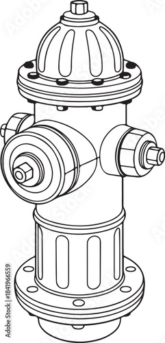 Fire Hydrant Complex Industrial Geometry.eps