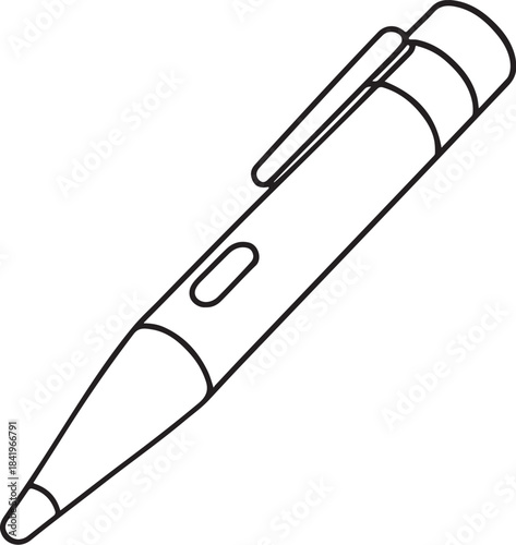 Medical Penlight 3D Line-Art Diagnostic Nurse Tool.eps