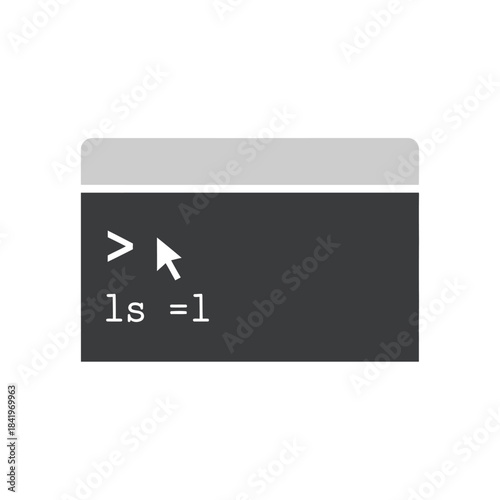Simple Code Snippet with Cursor on Dark Screen, Light Gray Header.