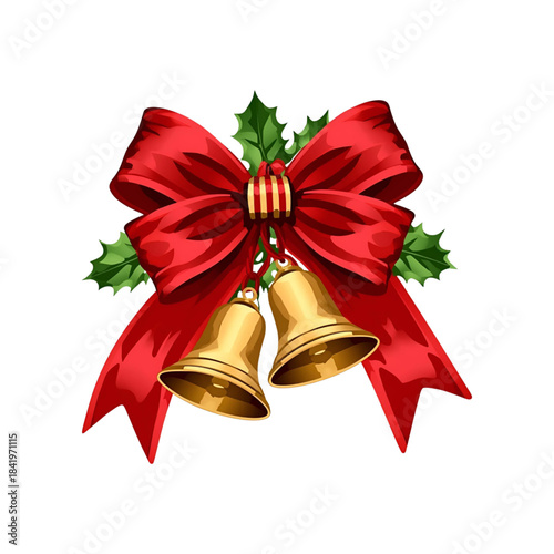 christmas bells isolated on white background