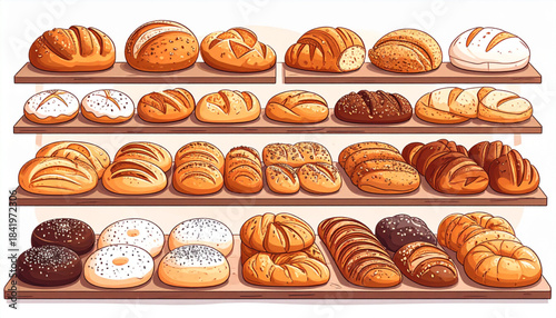 Detailed Sketch Bakery Pastries Doodles for Menu