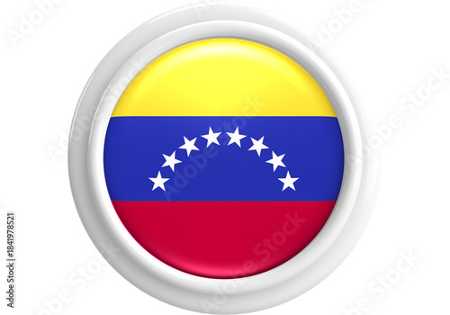 Free Download Venezuelan Flag Button Icon isolated on png, transparent background - GFXLoad