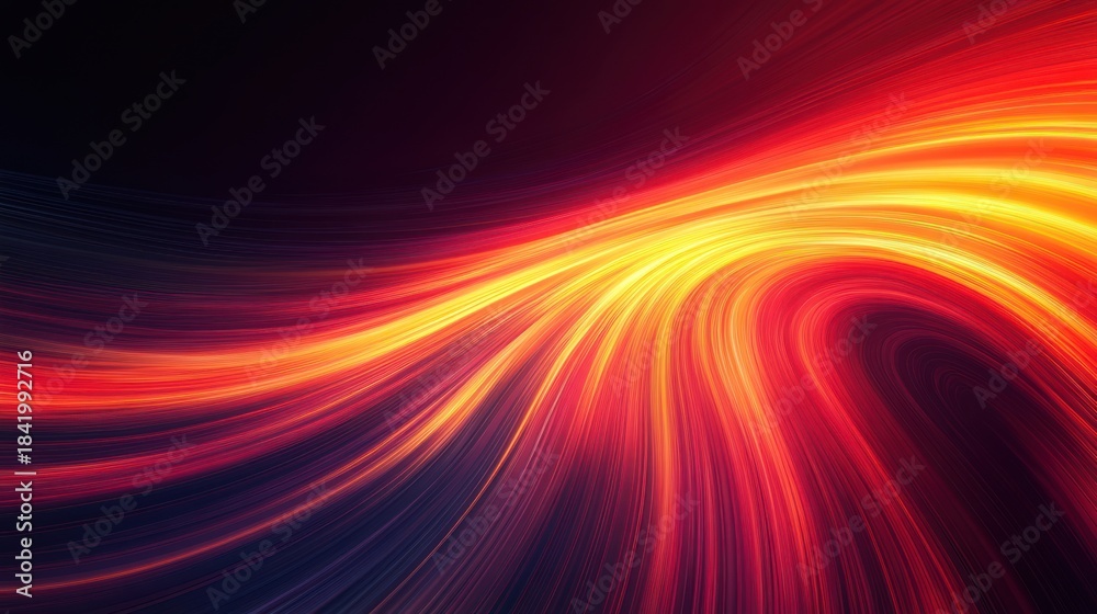 Obraz premium Abstract fiery swirl, dark background, energy, motion, design
