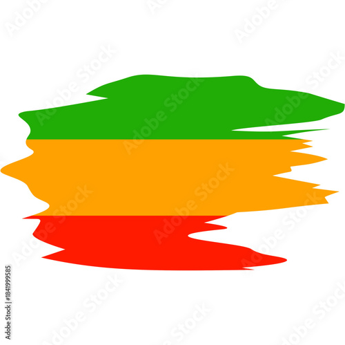 Reggae Flag Illustration