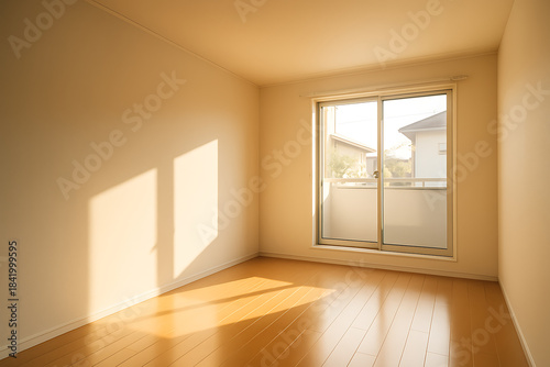 春の朝日が差し込む空室｜Morning Sunlight in a Japanese Apartment