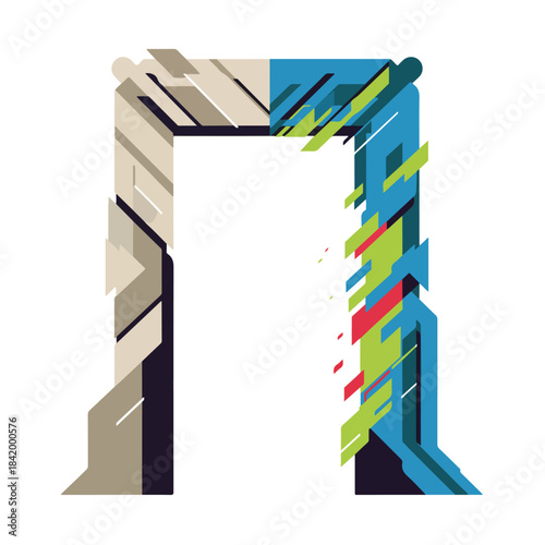 Avant-garde Geometric Portal for Digital Transformation and Future-Forward Business Solutions