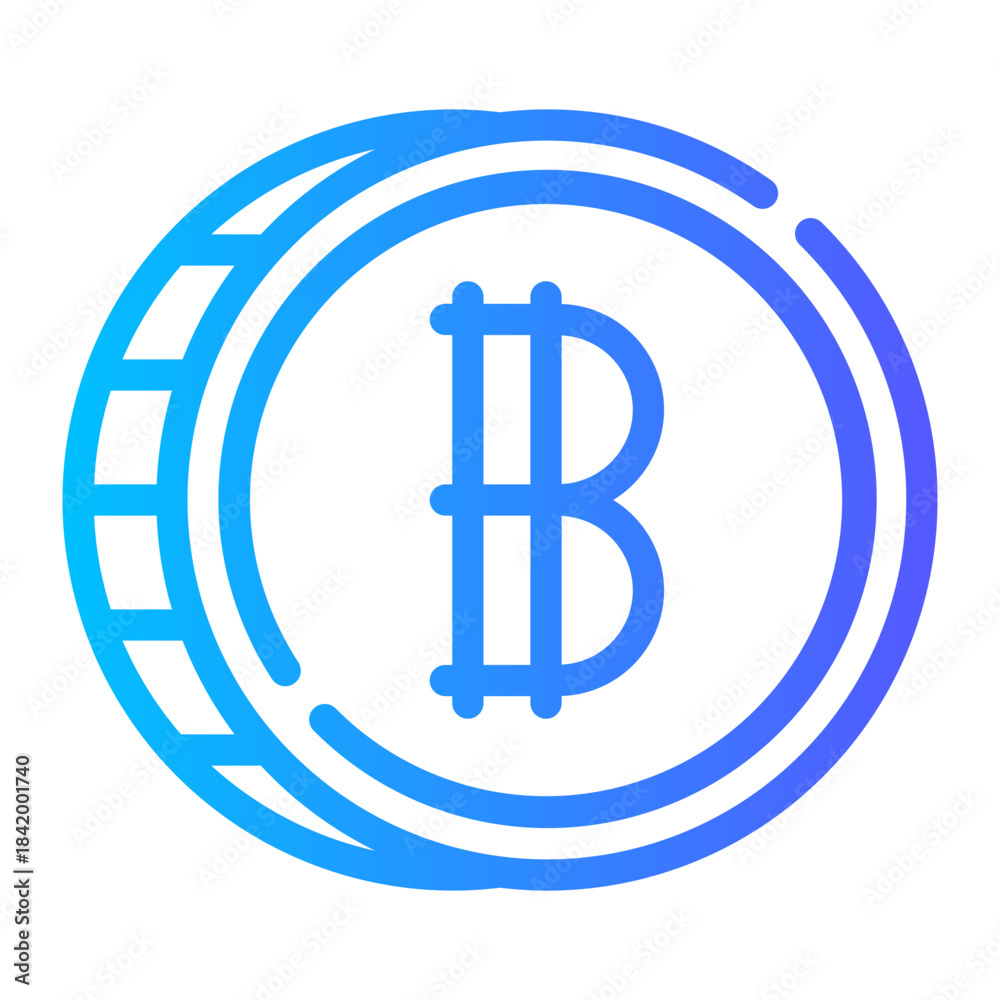 Obraz premium bitcoin gradient icon