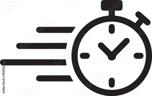 time for action concept with clock and timer illustration