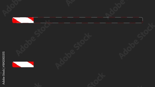 Candy Cane Striped Progress Bar RGBA Alpha Channel - Two Versions Bordered Borderless