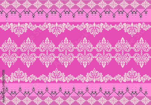pink ethnic seamless pattern