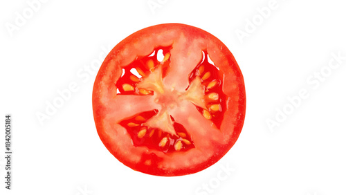 Vector of a Fresh Tomato Slice on Transparent Background for Culinary Use