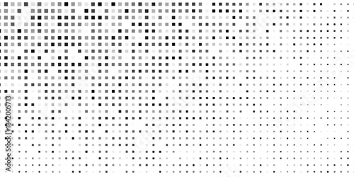 Modern rectangle transparant halftone gradient texture. Vanishing polka dot design abstract vector
