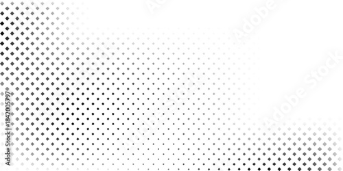 Rectangle abstract transparant halftone gradient texture. Vanishing polka dot simple modern