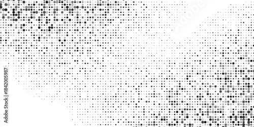 Vector dot mesh halftone gradient texture. Vanishing polka dot art