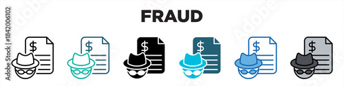 Fraud Single Icon Pack Multistyle Editable Stroke