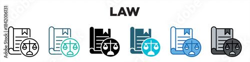 Law Single Icon Pack Multistyle Editable Stroke