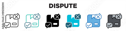 Dispute Single Icon Pack Multistyle Editable Stroke
