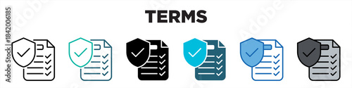 Terms Single Icon Pack Multistyle Editable Stroke
