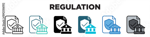 Regulation Single Icon Pack Multistyle Editable Stroke