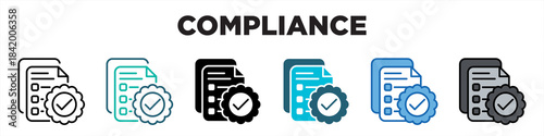 Compliance Single Icon Pack Multistyle Editable Stroke