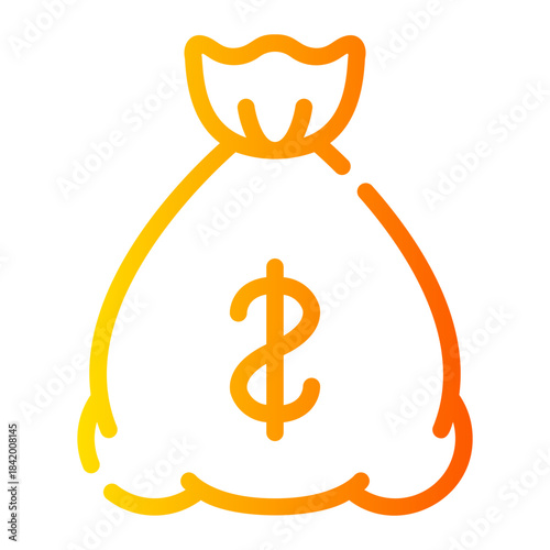 money bag gradient icon