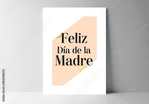 Minimalist Typographic Poster — Feliz Día de la Madre — Banner & Web Header Design
