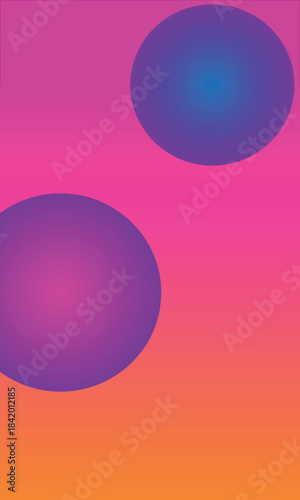 fondo en degradado vertical con formas circulares 