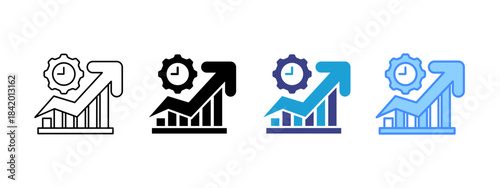 Productivity  icon set multiple style collection