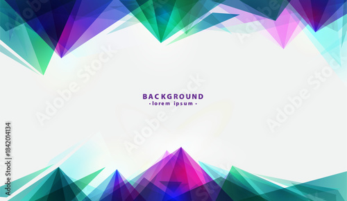 Abstract background with colorful geometric shapes on a light background. Perfect for website banners, presentations, social media graphics, and digital art projects.