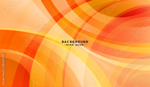 Abstract orange and yellow background with overlapping curved shapes. Suitable for vibrant designs and modern concepts needing a burst of color.