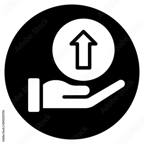 business growth glyph icon