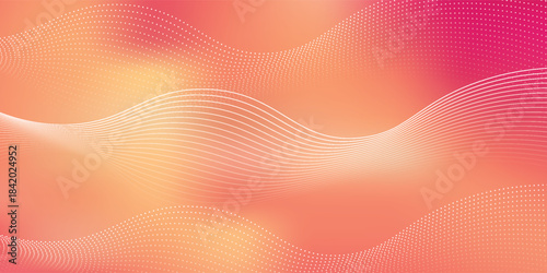 An abstract background with pink and orange tones, featuring wavy lines. These lines add depth and beauty to the image. The background gives a fresh and lively feel.