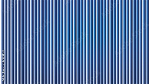 Ribbed neon glass 3d background with vertical striped texture, bright red blue gradient. Luminous transparent surface with lighting effect