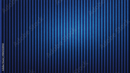 Ribbed neon glass 3d background with vertical striped texture, bright red blue gradient. Luminous transparent surface with lighting effect