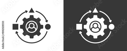 Adaptability Icon Set Vector Collection Isolated In Black And White