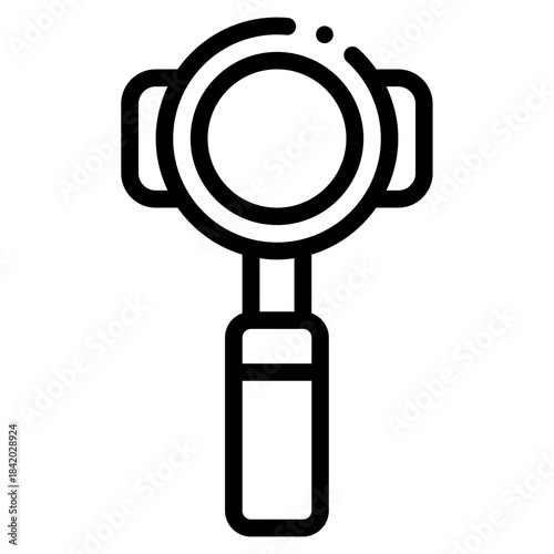 Simple vector icon of a coffee tamper tool.