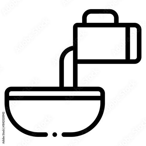 A simple vector icon of a pour-over coffee maker.