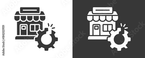 Disruption Icon Set Vector Collection Isolated In Black And White