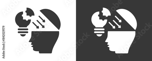 Open Innovation Icon Set Vector Collection Isolated In Black And White