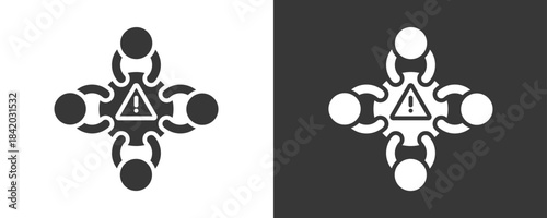 Crisis Communication Icon Set Vector Collection Isolated In Black And White